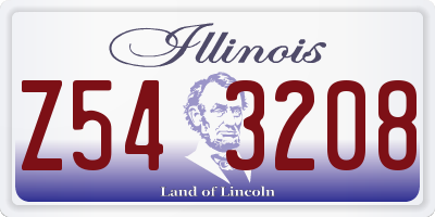 IL license plate Z543208