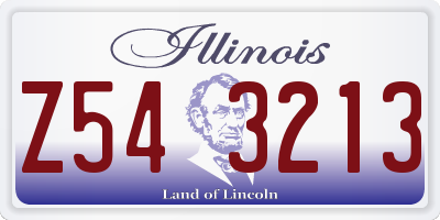 IL license plate Z543213