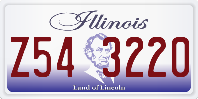 IL license plate Z543220