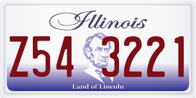 IL license plate Z543221