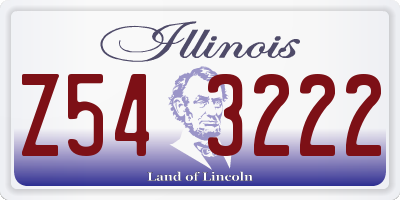 IL license plate Z543222