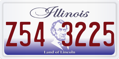 IL license plate Z543225