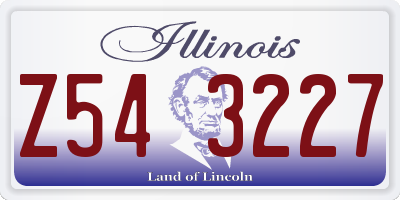 IL license plate Z543227