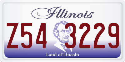 IL license plate Z543229