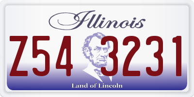 IL license plate Z543231