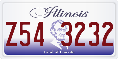 IL license plate Z543232
