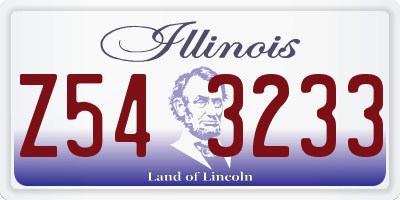 IL license plate Z543233