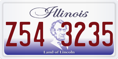 IL license plate Z543235