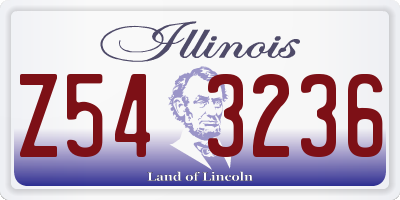 IL license plate Z543236