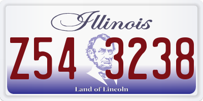 IL license plate Z543238