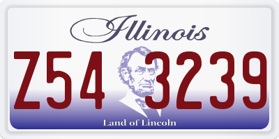 IL license plate Z543239