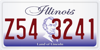 IL license plate Z543241