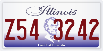 IL license plate Z543242