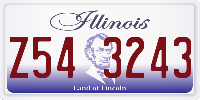 IL license plate Z543243