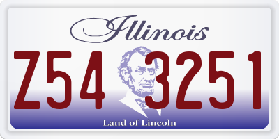 IL license plate Z543251