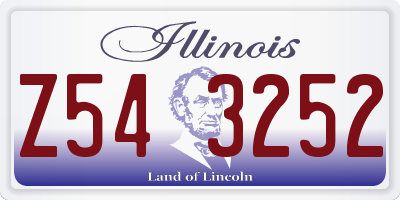 IL license plate Z543252