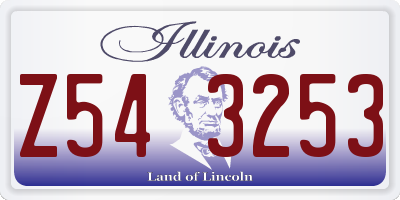 IL license plate Z543253