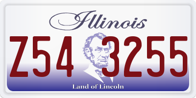 IL license plate Z543255