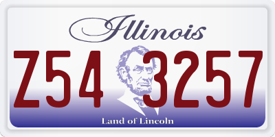 IL license plate Z543257
