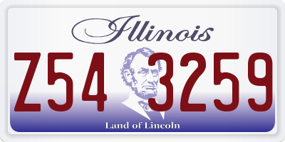 IL license plate Z543259