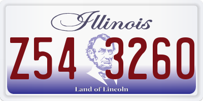 IL license plate Z543260