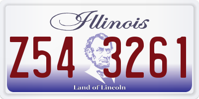 IL license plate Z543261