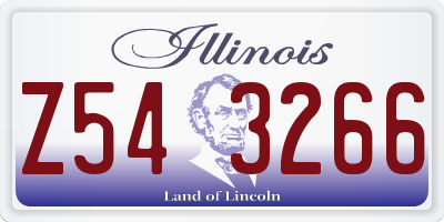 IL license plate Z543266