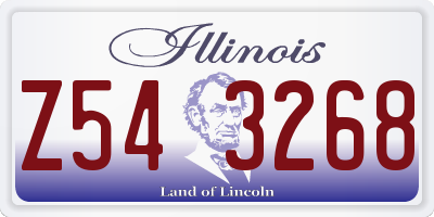 IL license plate Z543268