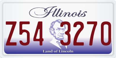 IL license plate Z543270