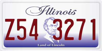 IL license plate Z543271