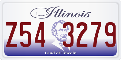 IL license plate Z543279