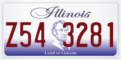 IL license plate Z543281