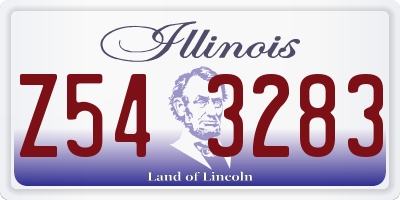 IL license plate Z543283