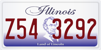 IL license plate Z543292