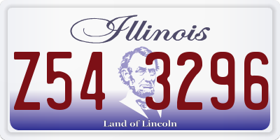 IL license plate Z543296
