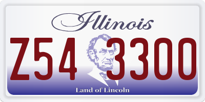 IL license plate Z543300