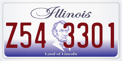 IL license plate Z543301
