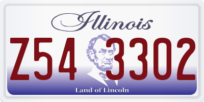 IL license plate Z543302
