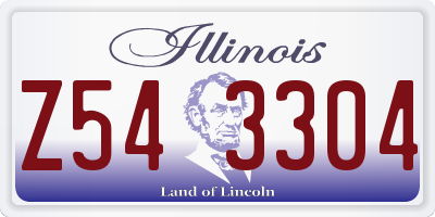 IL license plate Z543304