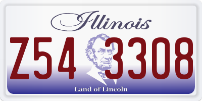 IL license plate Z543308