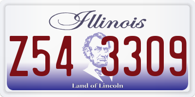 IL license plate Z543309