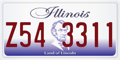 IL license plate Z543311