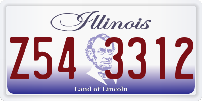 IL license plate Z543312