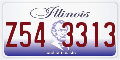 IL license plate Z543313