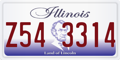 IL license plate Z543314