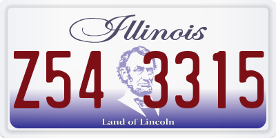 IL license plate Z543315