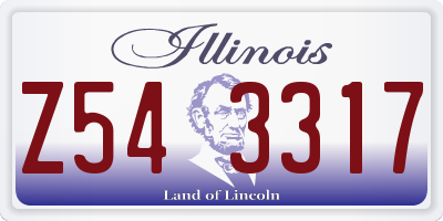 IL license plate Z543317