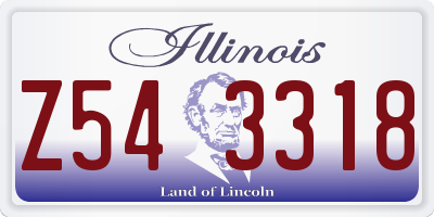 IL license plate Z543318