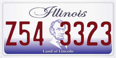 IL license plate Z543323