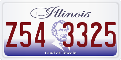 IL license plate Z543325